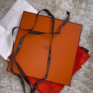 Orange bouclerie moderne scarf /wrap 90